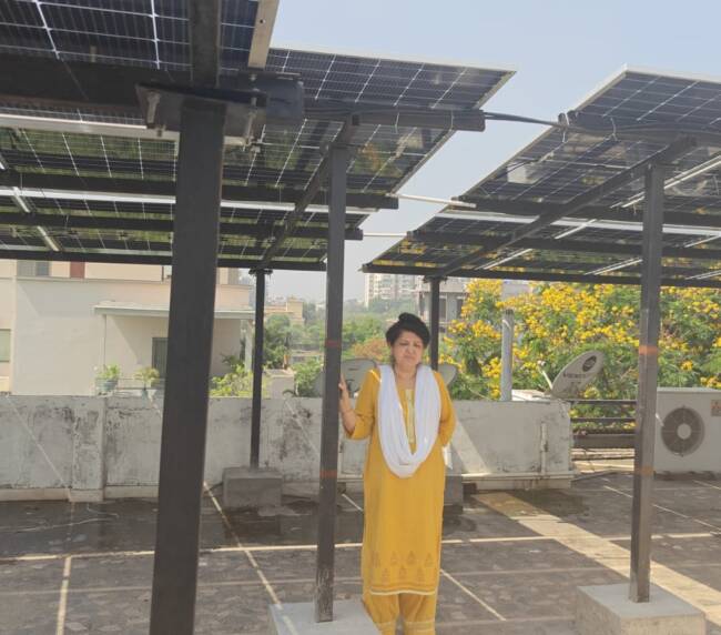 image of customer after installing solar panels with PM Surya Ghar Yojana benefits.